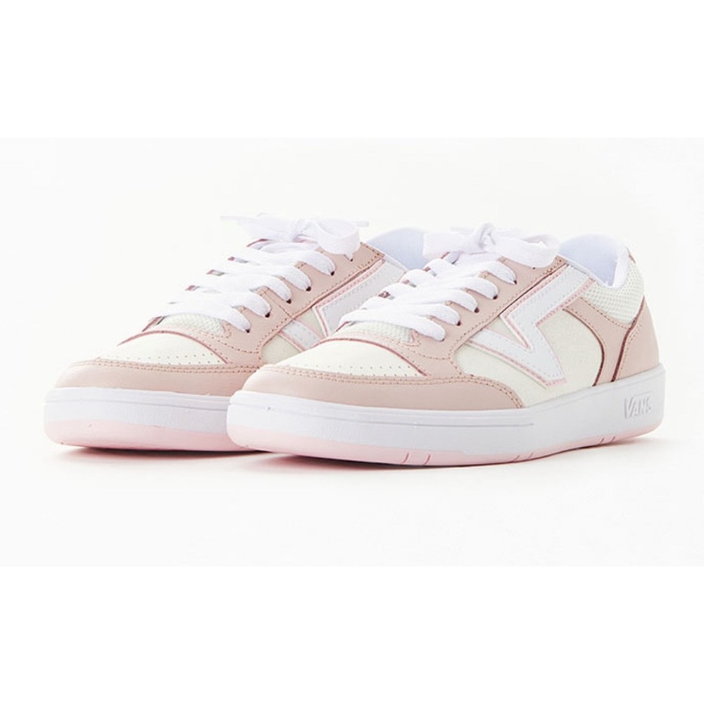 Vans Lowland Sneakers Pink White Perforated Toe Casual ComfyCush Shoes Size 6.5